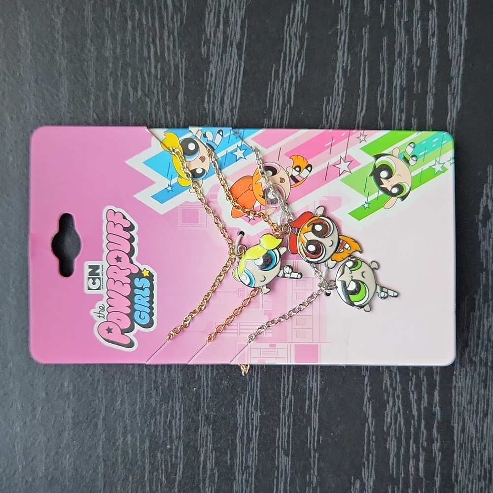 3 Powerpuff Girls Charm Necklaces